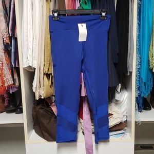 LA Society Blue Cropped Leggings NEW